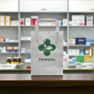 Bolsa de papel asa plana<br> Genérica