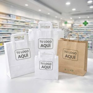 Bolsa de papel asa plana <br> [personalizada]